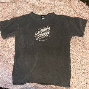 Santa Cruz Charcoal Gray Vintage Tee